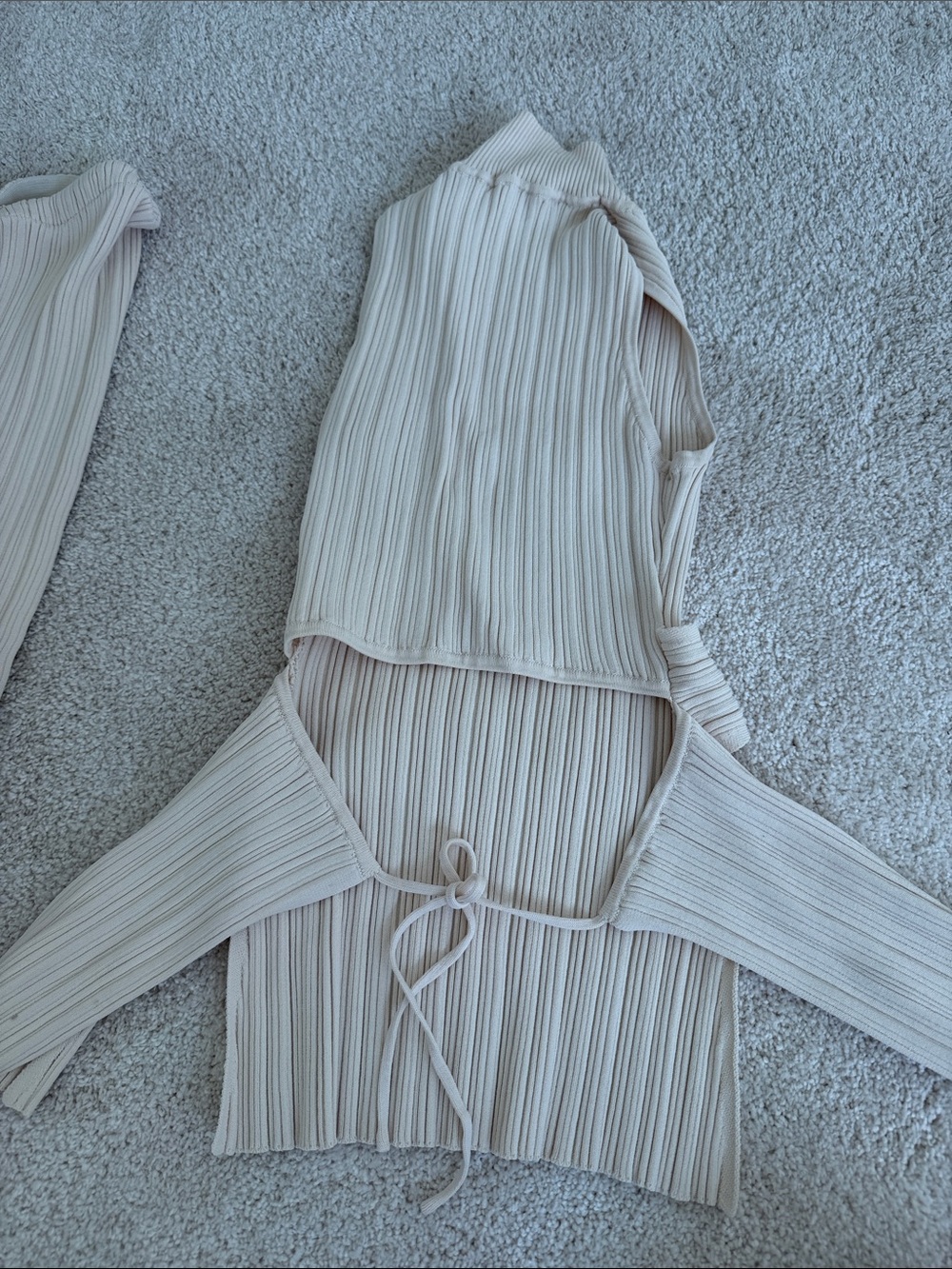Meshki Ribbed set in Cream - Picture 4 of 5